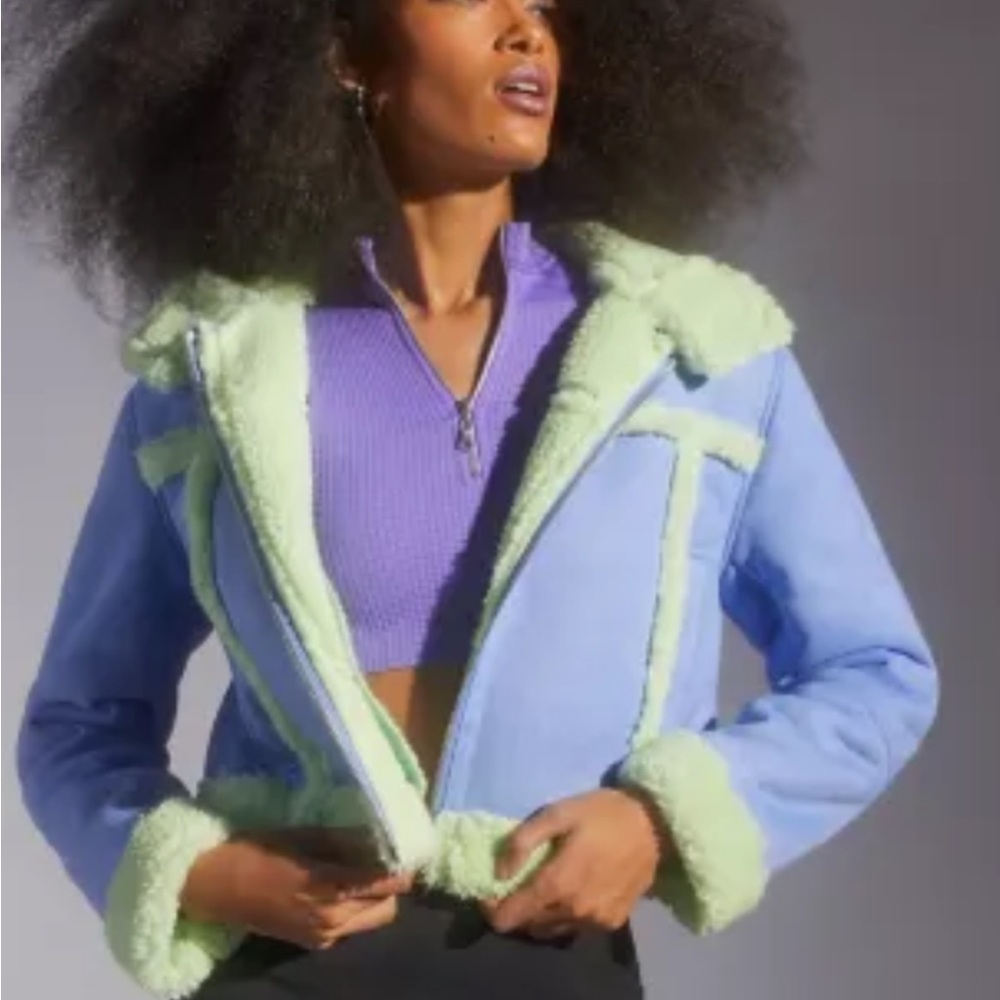 Urban outfitters, Roselyn faux, shearling, jacket size medium